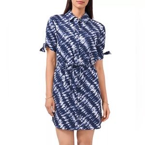 Vince Camuto Tie Dye Shirt Dress - S (Blue)